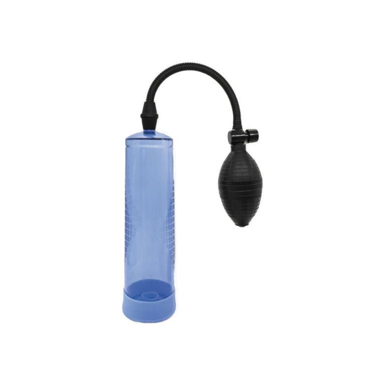 Pompka do penisa klasyczna niebieska