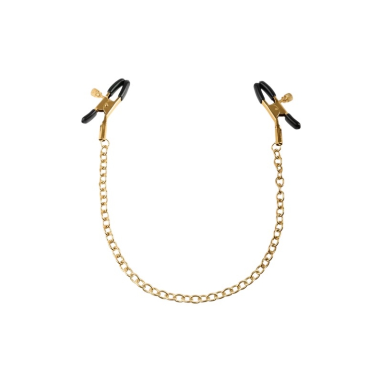 Złote klamerki na sutki