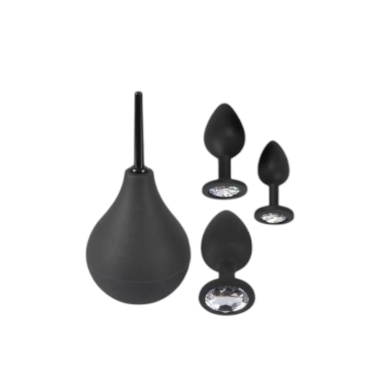 Zestaw korków analnych z gruszką do lewatywy
