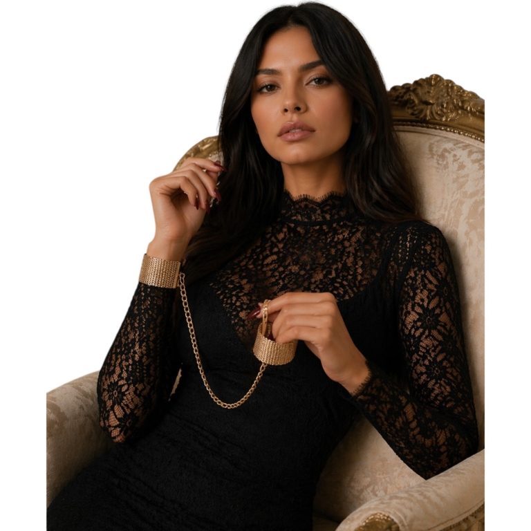 Błyszczące Kajdanki Z Siatki