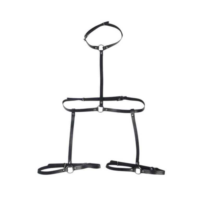 Czarny harness na ciało -  one size