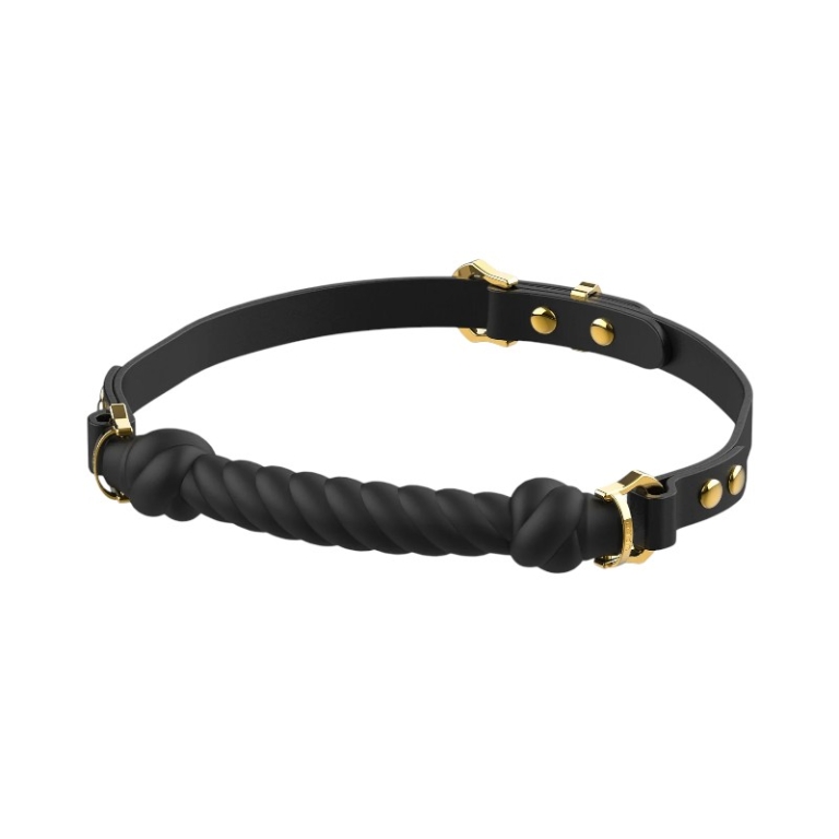 UPKO Desire for Mouth Bondage Collection-Knot-shaped Mouth Gag- black