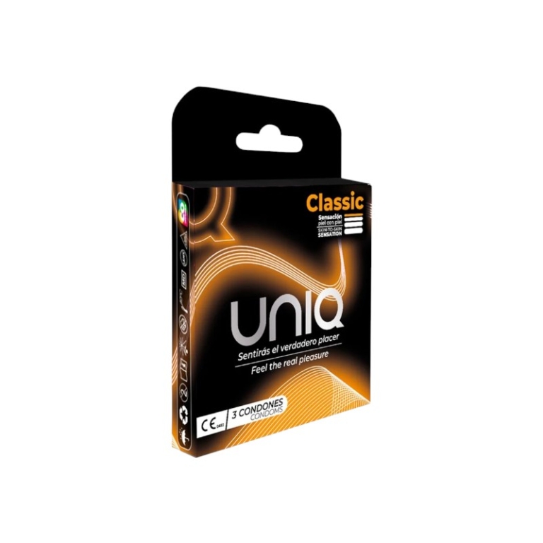Uniq - klasyczne prezerwatywy bez lateksu - 3 sztuki