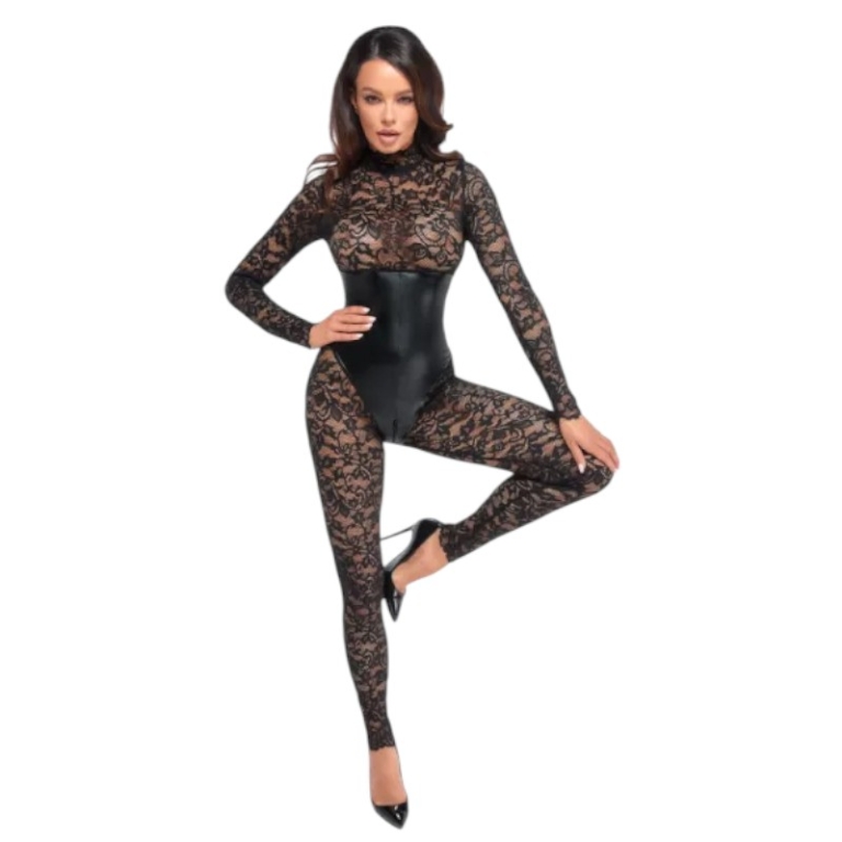 Seksowny catsuit z gorsetem