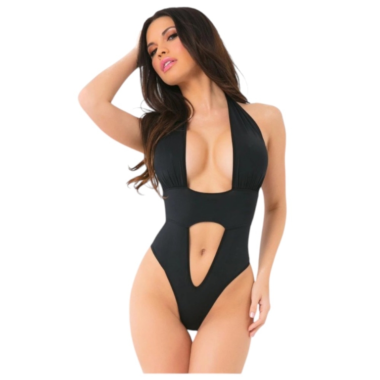 Body z głębokim dekoltem i wyciętym tyłem S/M