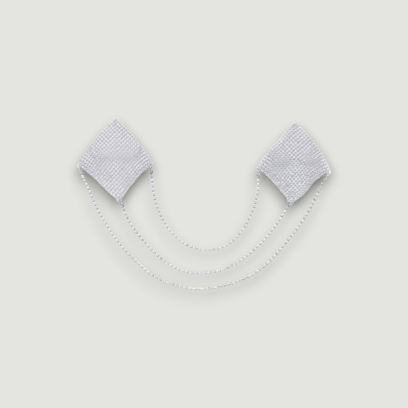 Błyszczące naklejki na sutki z łańcuszkami