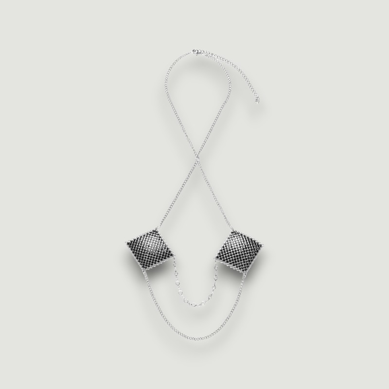 Błyszczące naklejki na sutki z łańcuszkami