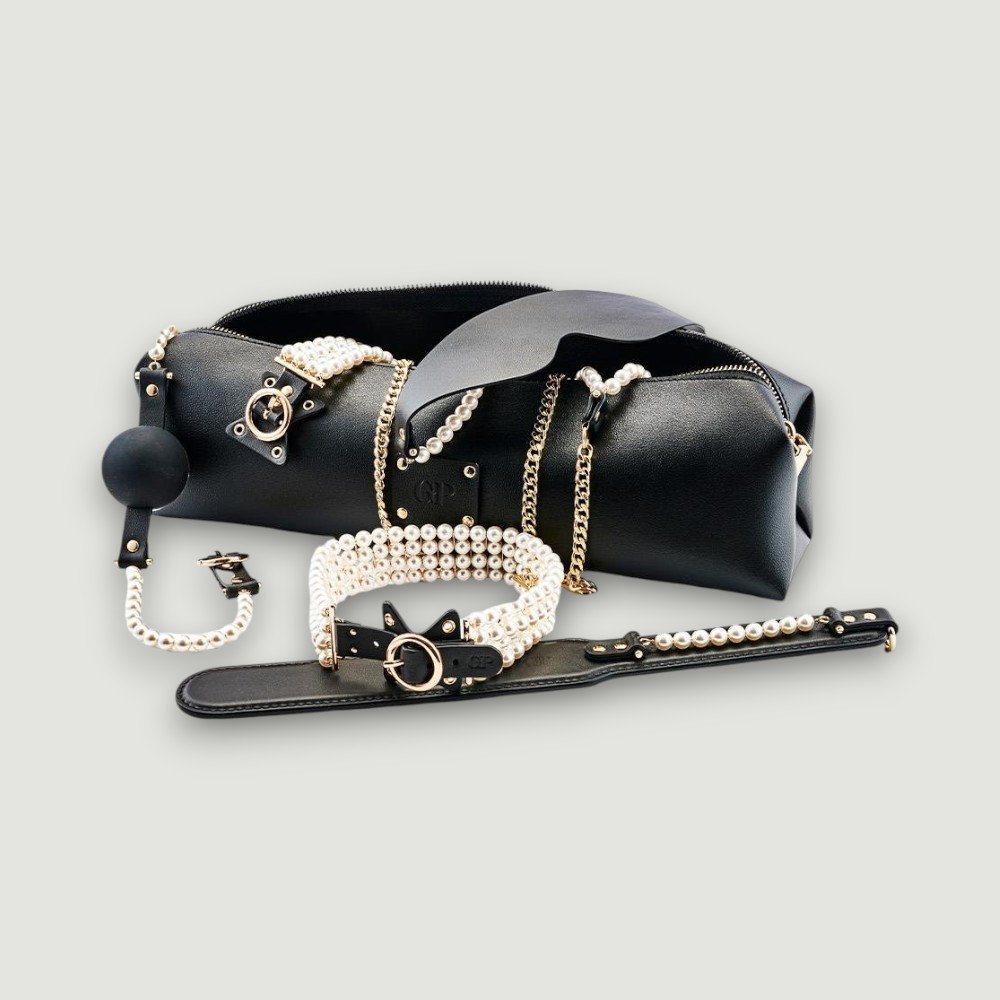 7 elementowy luksusowy zestaw bondage z perełkami