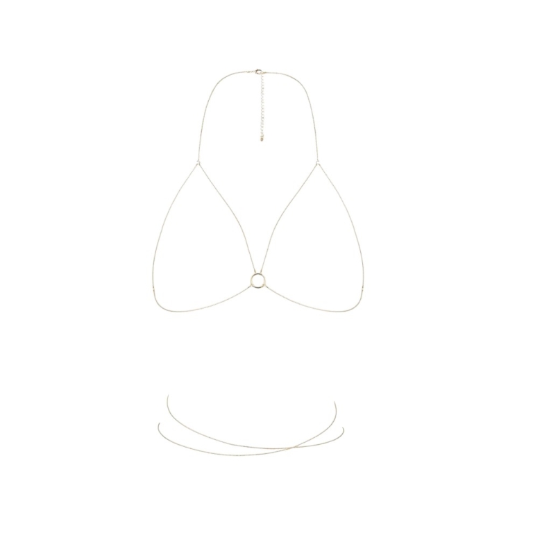 Bijoux złoty łańcuszek na biust Magnifique