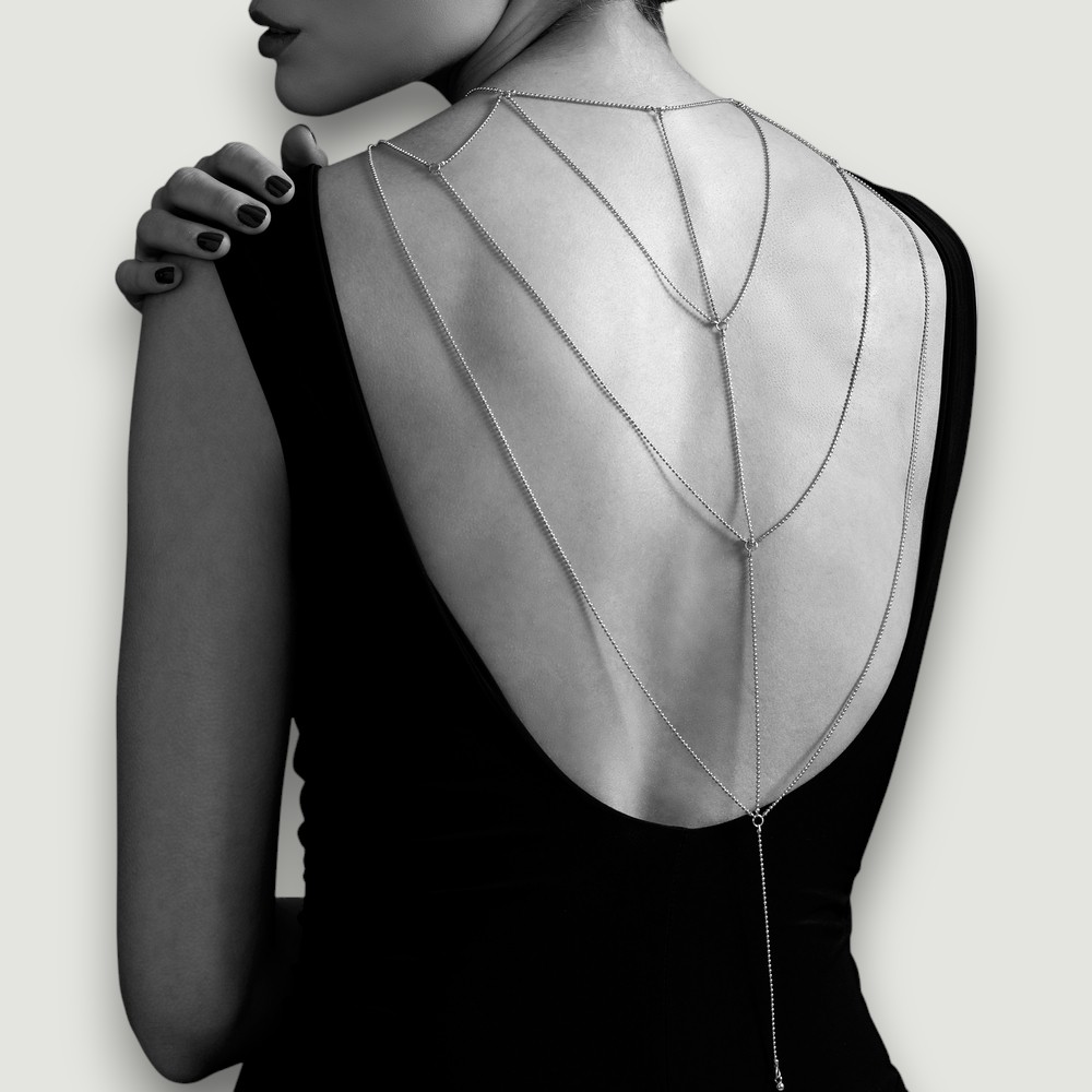 Bijoux złoty łańcuszek na plecy i dekolt Magnifique