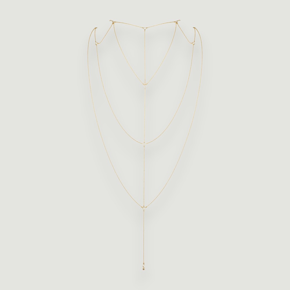 Bijoux złoty łańcuszek na plecy i dekolt Magnifique