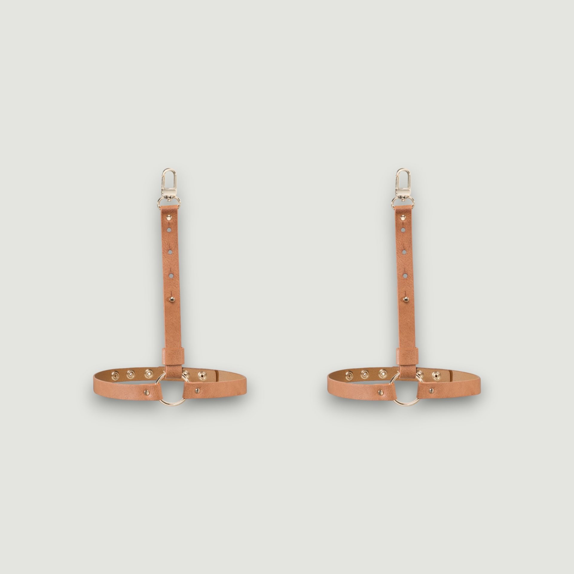 Brązowe podwiązki z regulacją