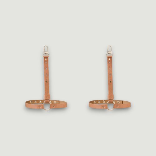 Brązowe podwiązki z regulacją