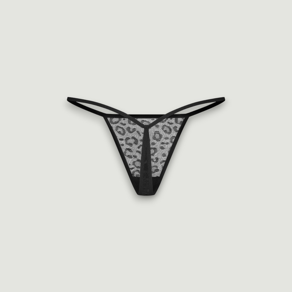 Dwupak zmysłowych stringów z koronką Clara