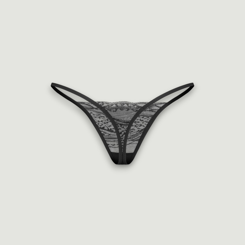 Dwupak zmysłowych stringów z koronką Clara