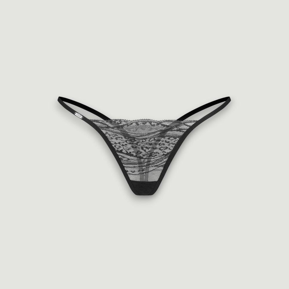 Dwupak zmysłowych stringów z koronką Clara