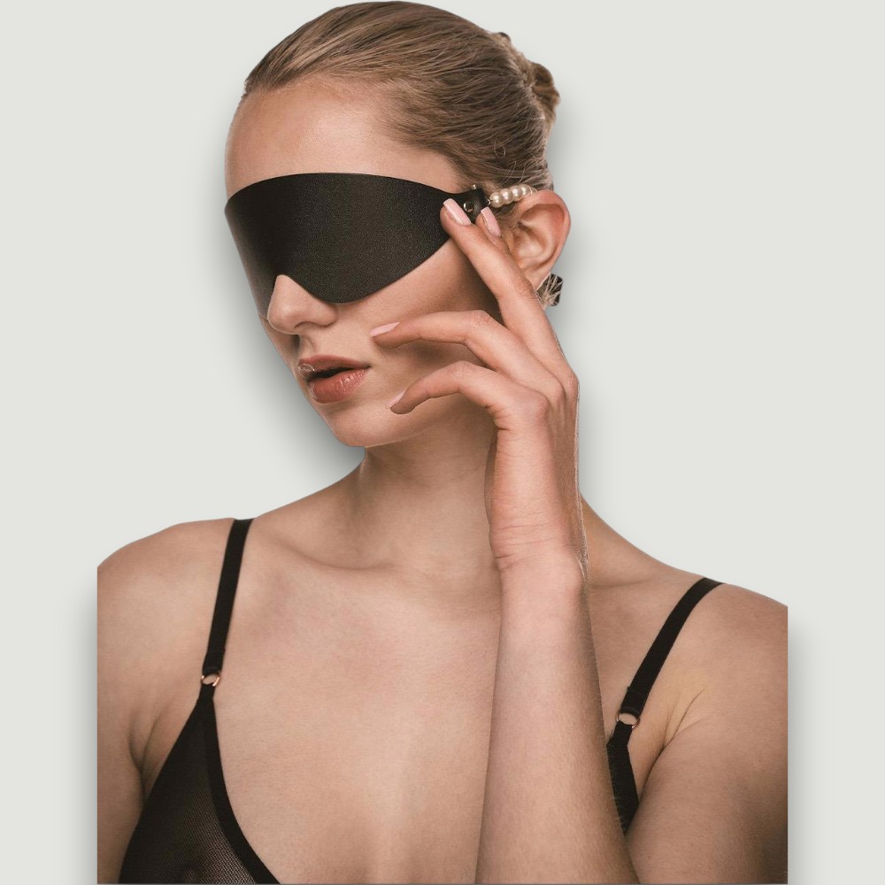 Luksusowa opaska na oczy z perełkami