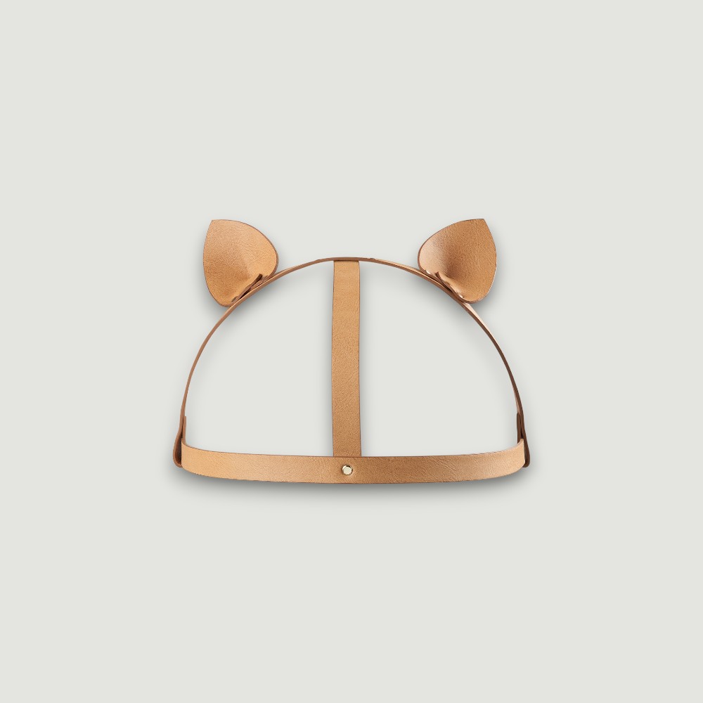 Skórzana opaska z kocimi uszami