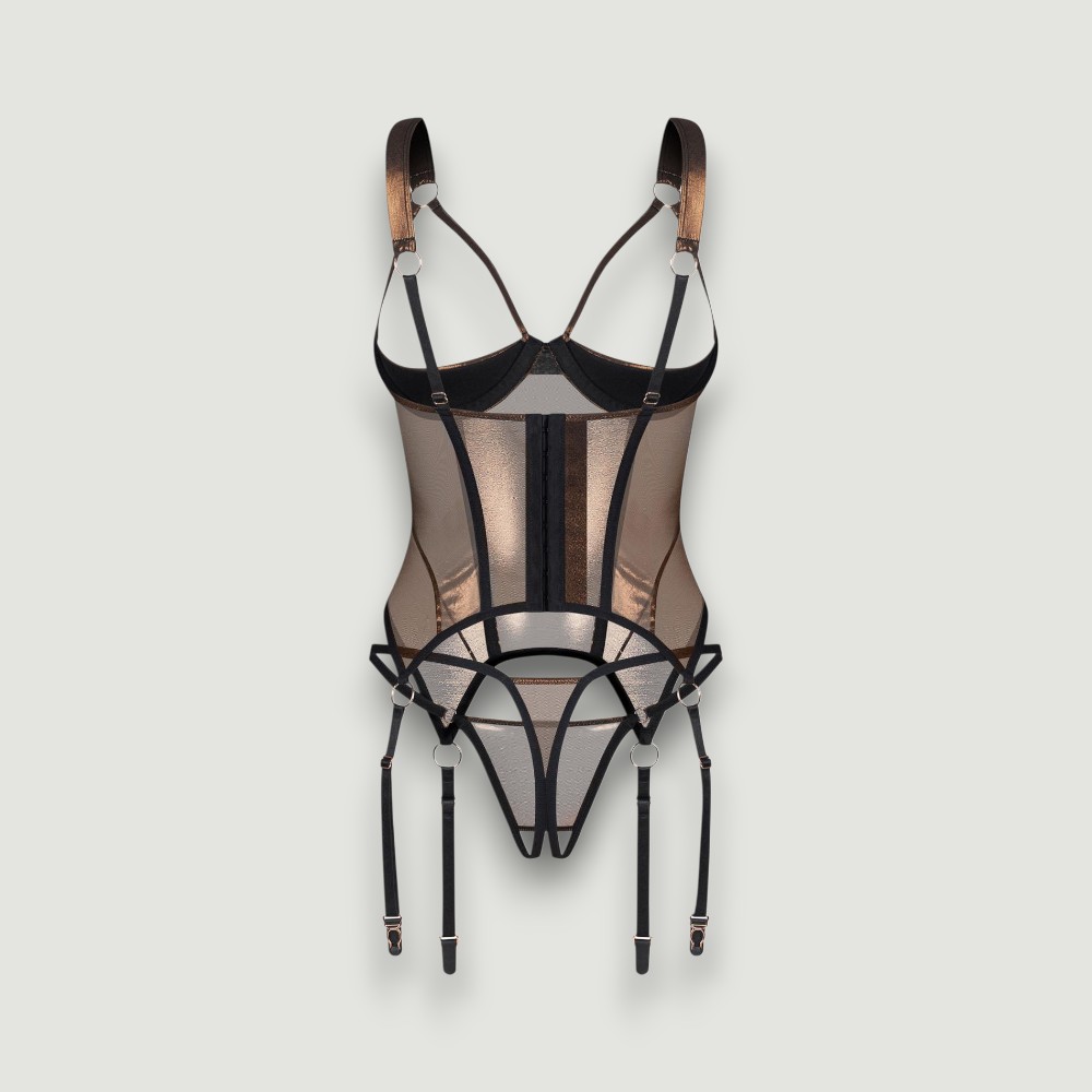 Soranna gorset i otwarte stringi