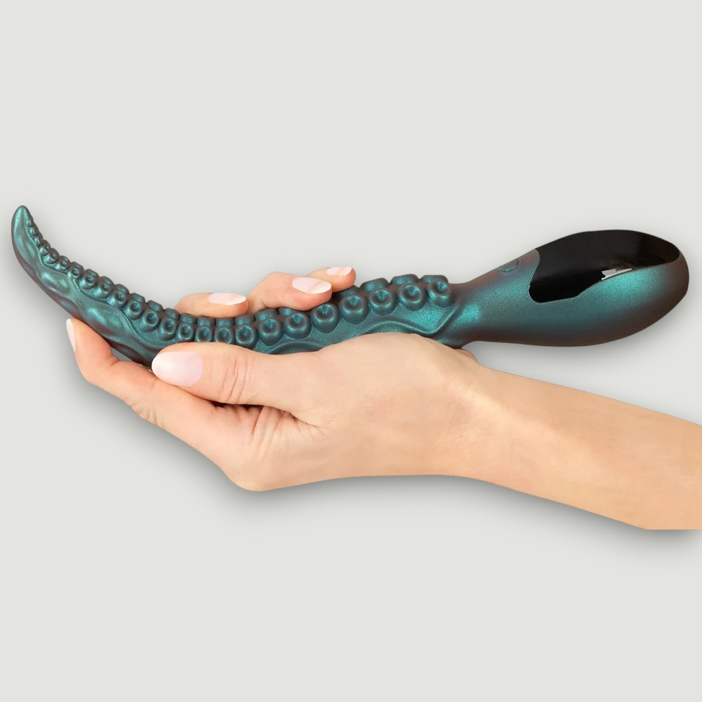 Wibrator w kształcie macki z miękkiego silikonu