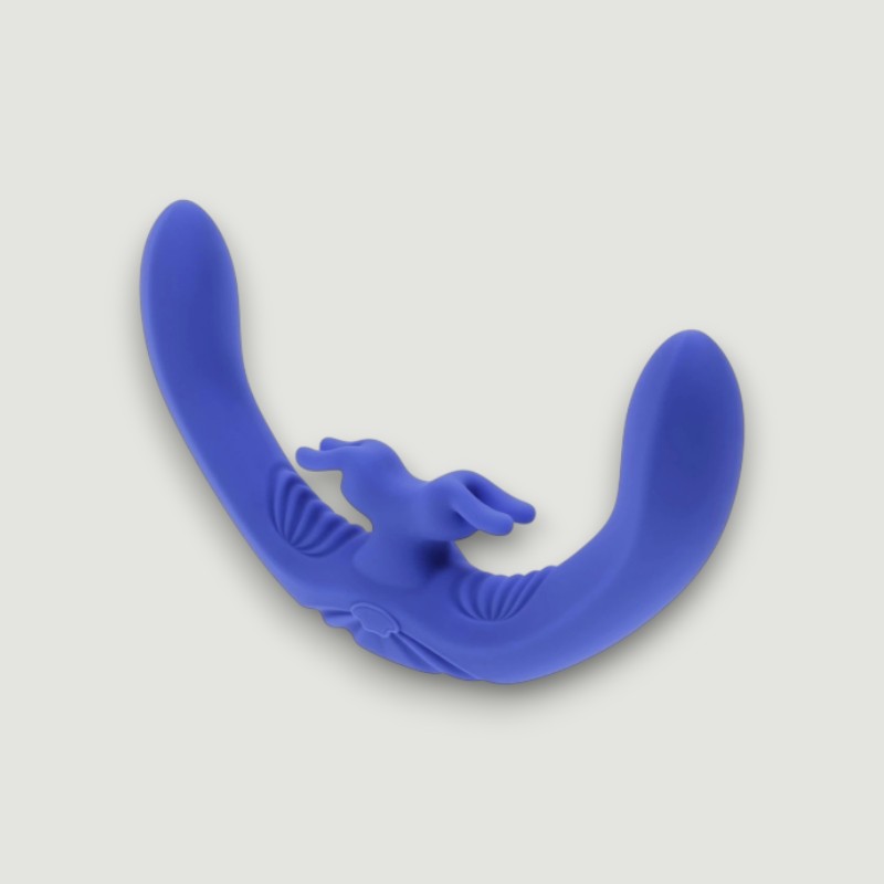 Dwustronny wibrator z króliczkami