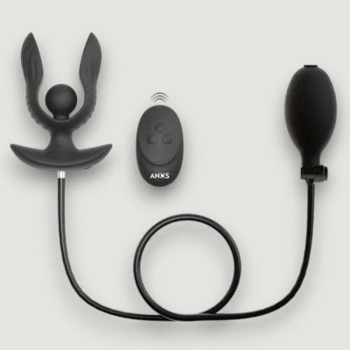 Pompowany korek analny z wibracjami