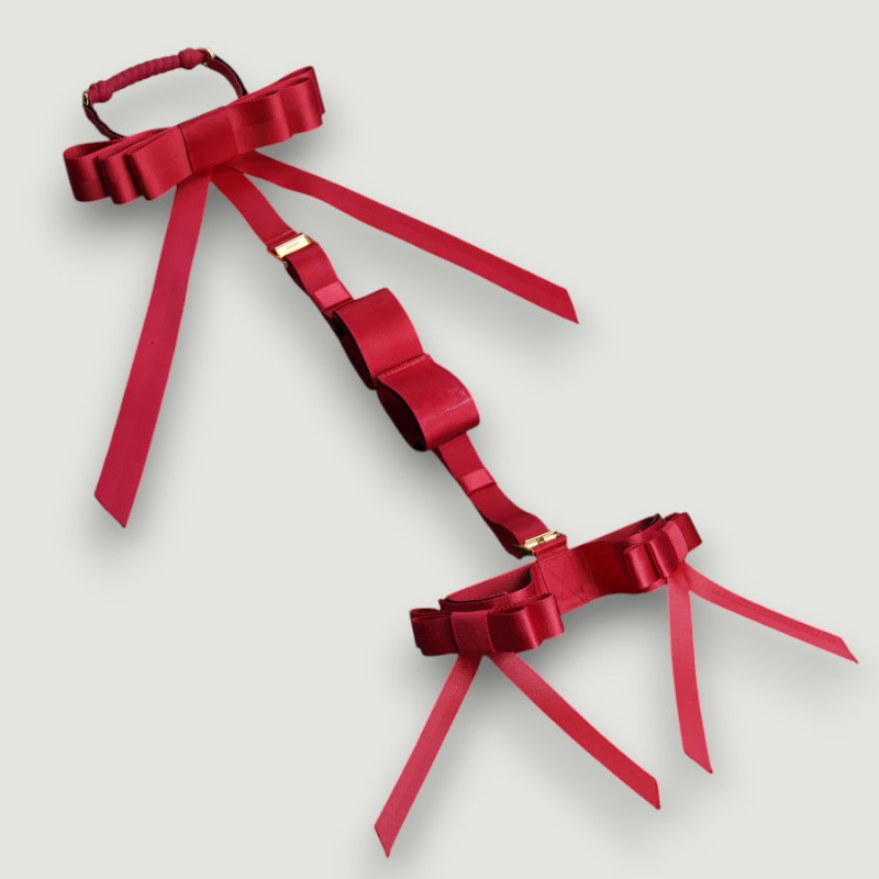 UPKO czerwony zestaw z kokardą