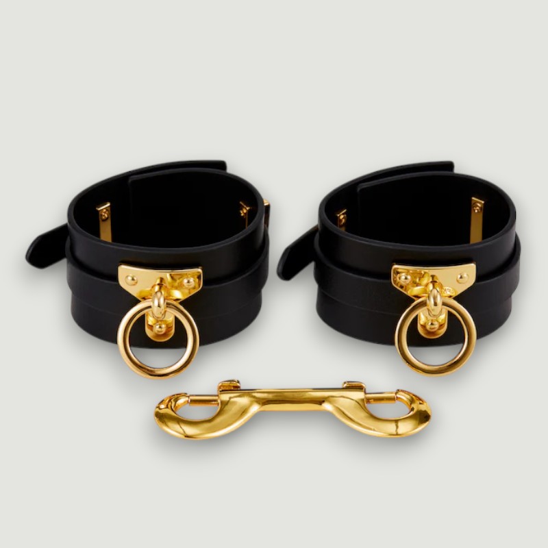 UPKO duże skórzane kajdanki na kostki