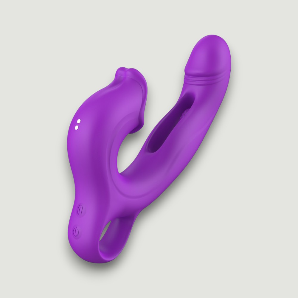 Wibrator do punktu G z ustami do stymulacji łechtaczki