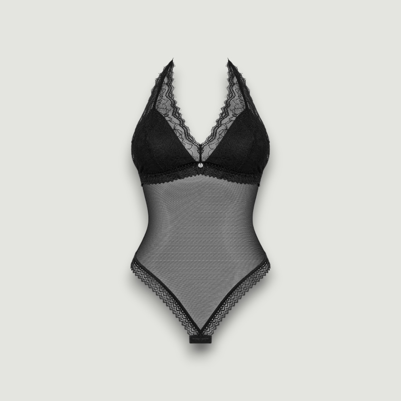 Zmysłowe body z koronką i odsłoniętymi plecami