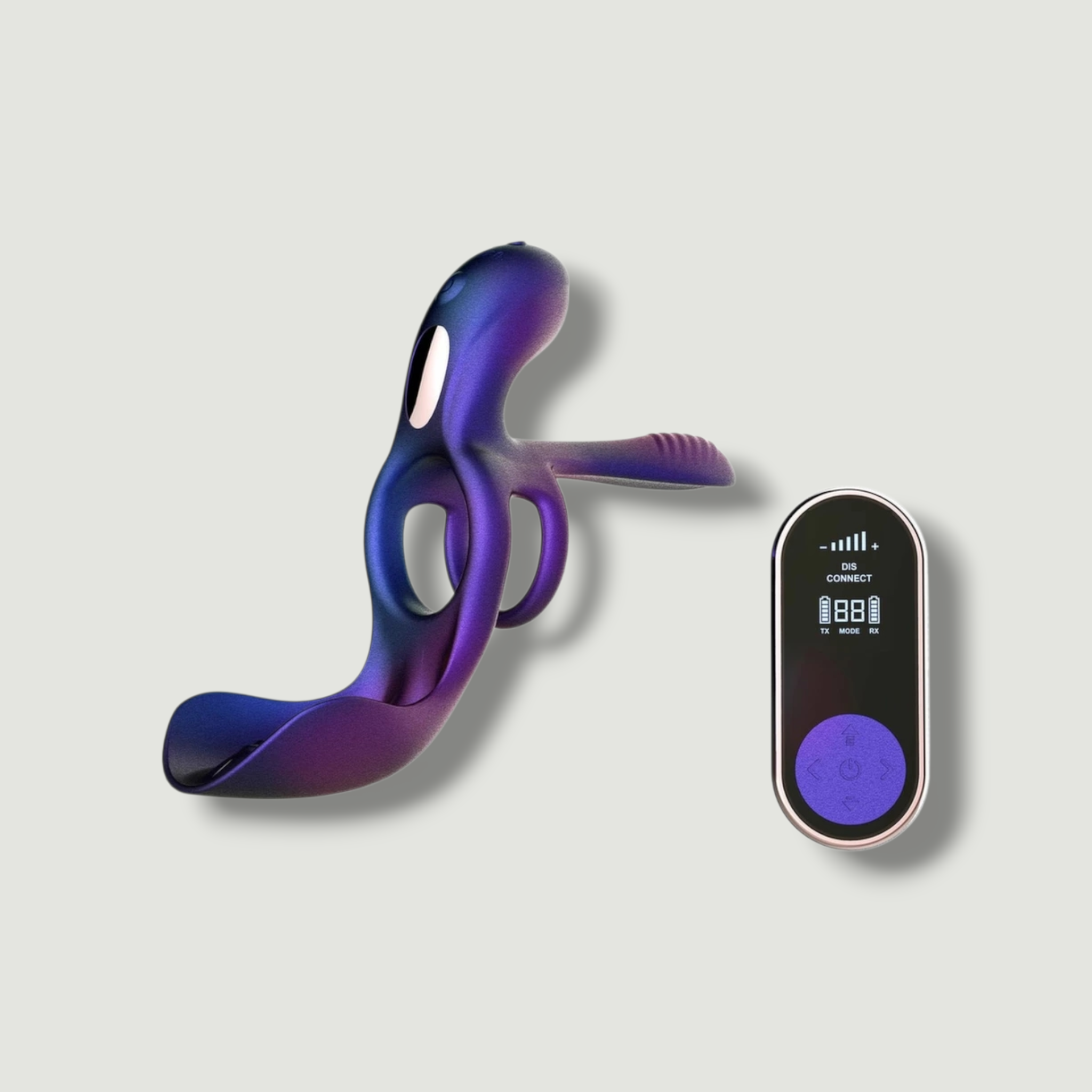 Ring z wypustką i masażerem jąder