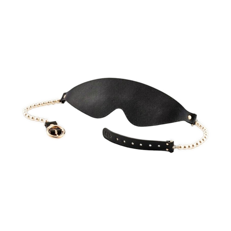 Luksusowa opaska na oczy z perełkami
