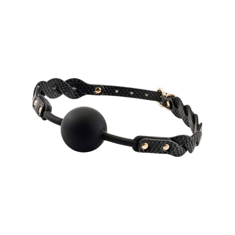 Elegancki knebel z plecionymi paseczkami