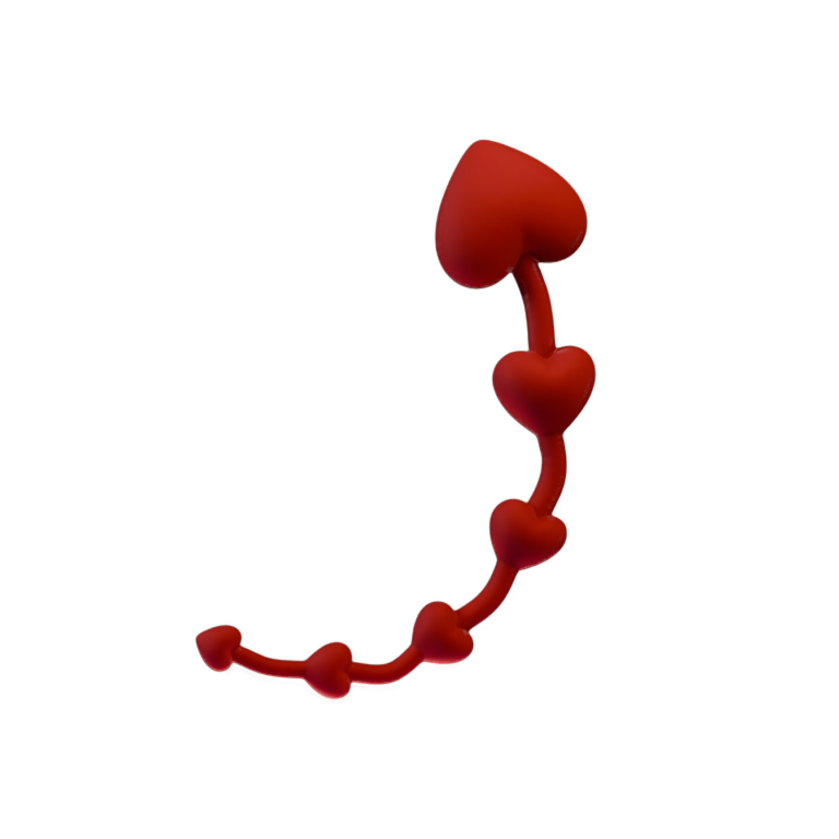 UPKO Heart anal beads