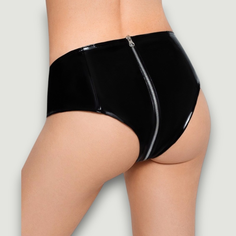 Winylowe majtki z zamkiem