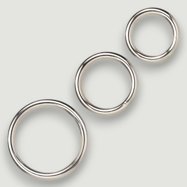 Zestaw 3 metalowych pierścieni erekcyjnych