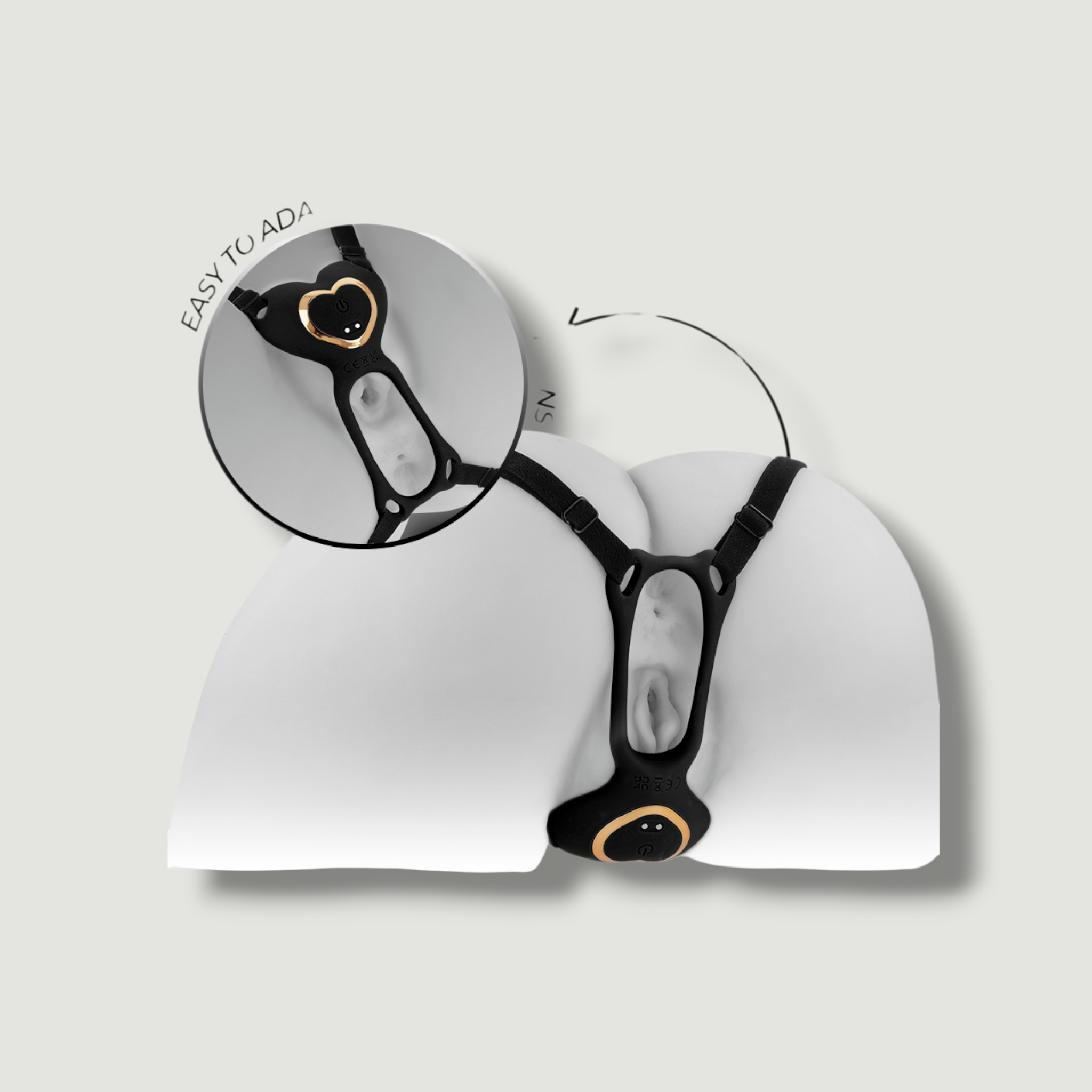 Masażer łechtaczki na paskach