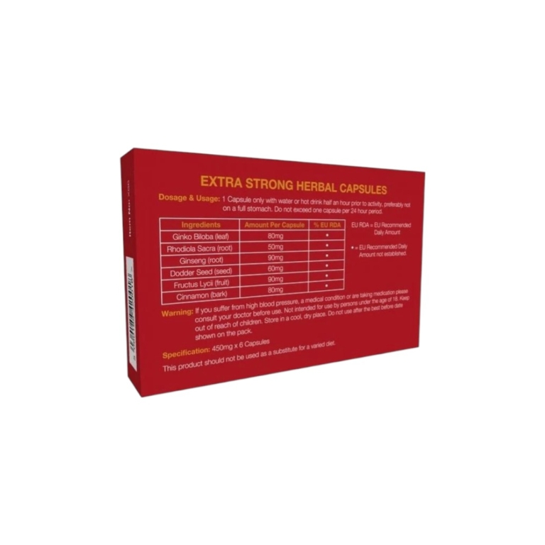 Kapsułki Na Potencję I Erekcję Dla Mężczyzn - Extra Strong 6Szt.
