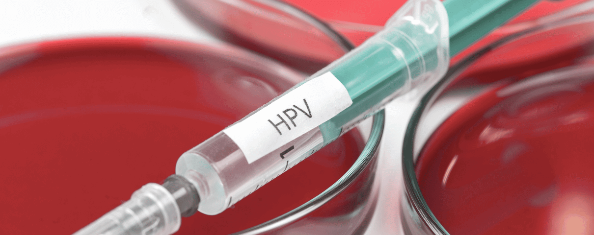 Strzykawka z napisem HPV