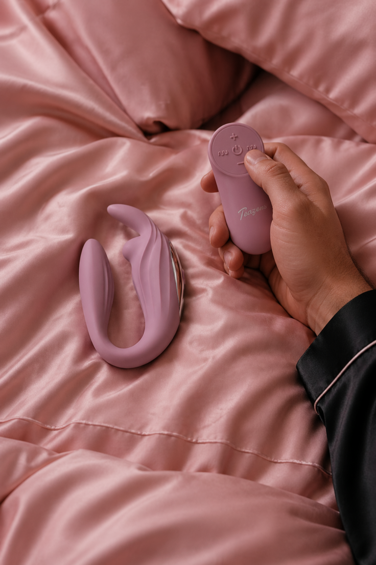 Stymulator wielofunkcyjny dla par - C-Shape - ze stymulatorem łechtaczki