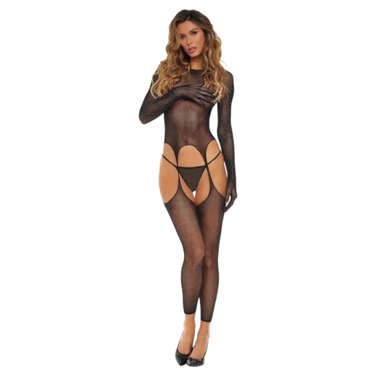 Bodystocking Błyszczący Akcent