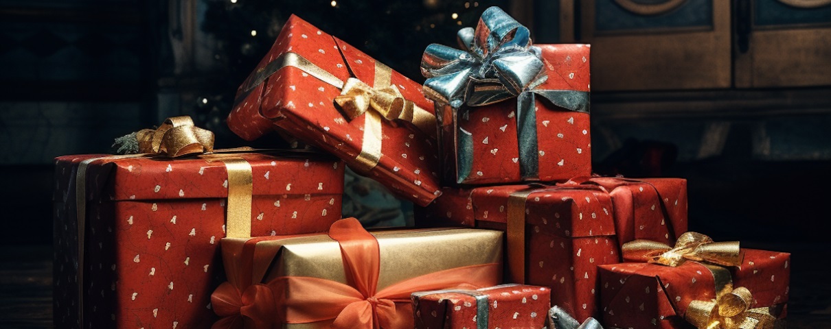 zapakowane prezenty na święta