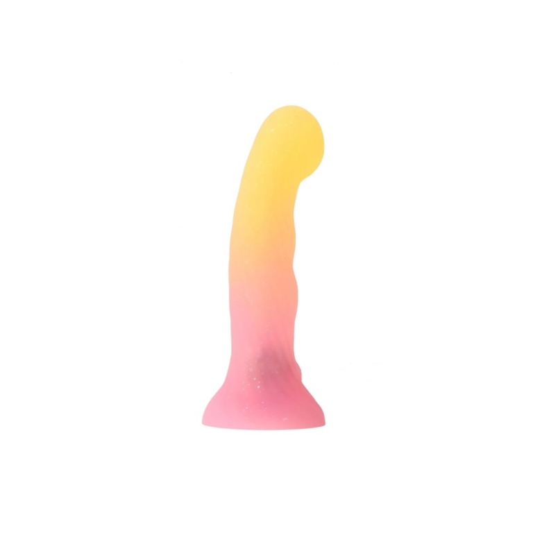 Dildo Silikonowe z Podświetleniem LED i Przyssawką