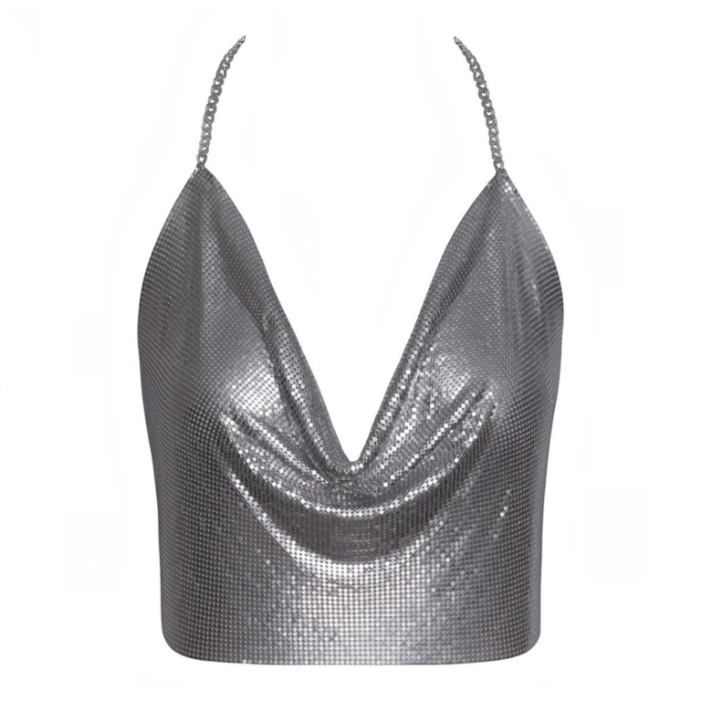 Metaliczny Top Srebrna Tajemnica