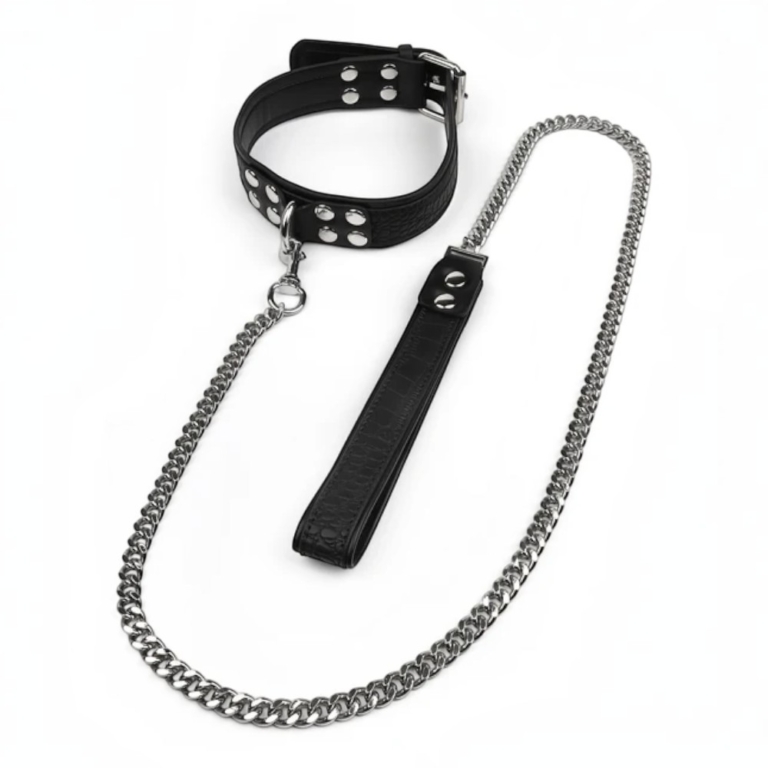 Obroża ze Smyczą BDSM Drapieżna Kontrola